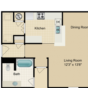 1B 1 Bedroom Apartment for Rent at Town Parc Amarillo 1B 1 Bedroom Low Income Apartment for Rent at Town Parc Amarillo